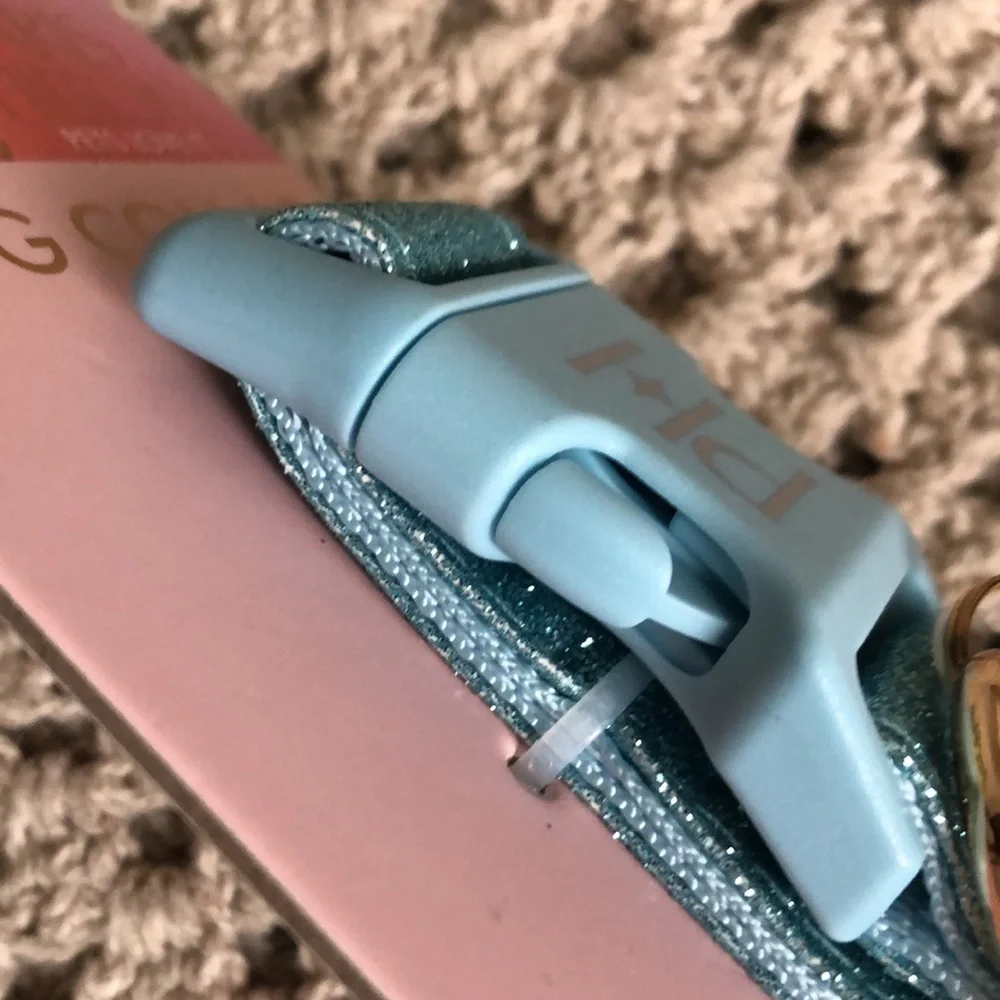 Paris Hilton Blue Glitter Dog Collar Size M
